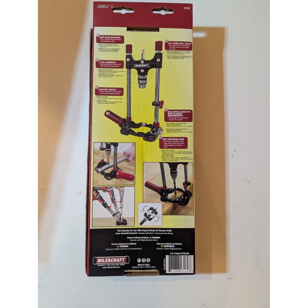 Milescraft DrillMate Portable Drill Press Guide #1318 – Self-Centering Base - Picture 2 of 2
